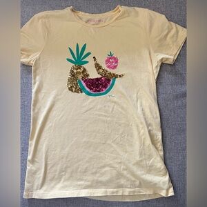 Crewcuts Tee with Sequin Fruit Design (12h